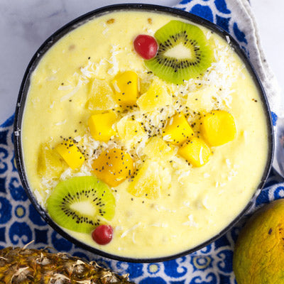 Hawaiian style acai coconut bowl