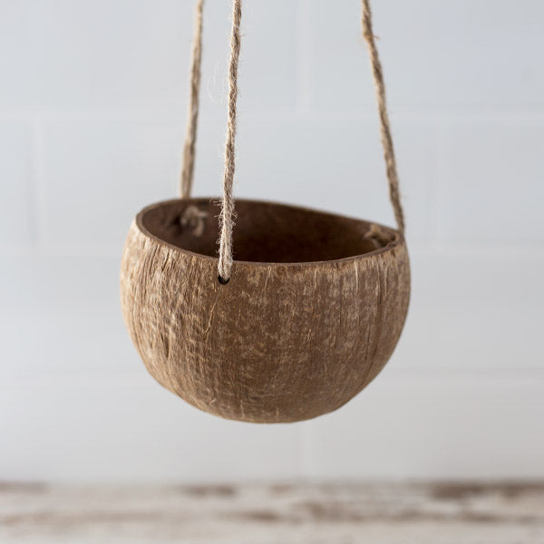 Coconut Husk Shell Hanging Planter