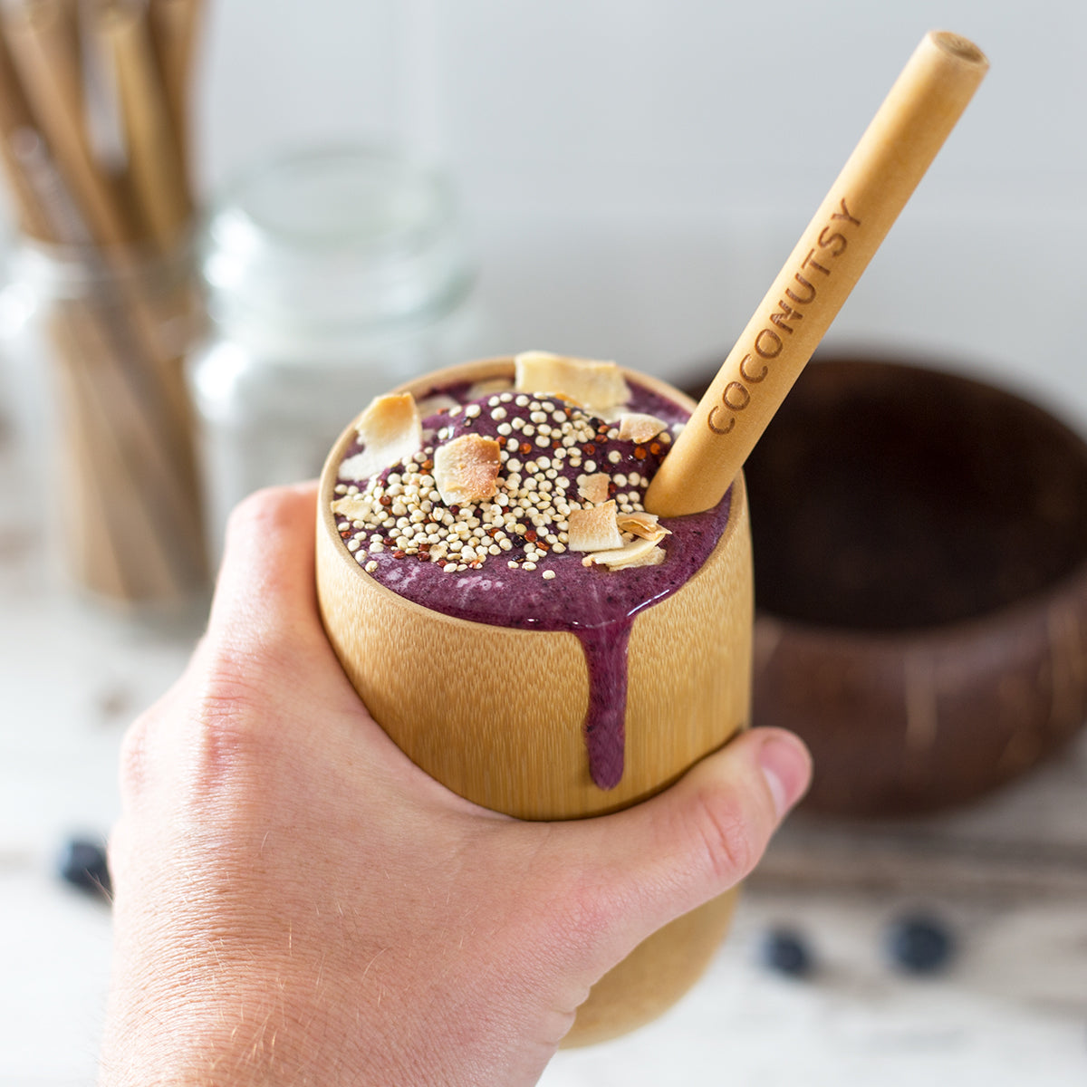 Bamboo cups for cafes