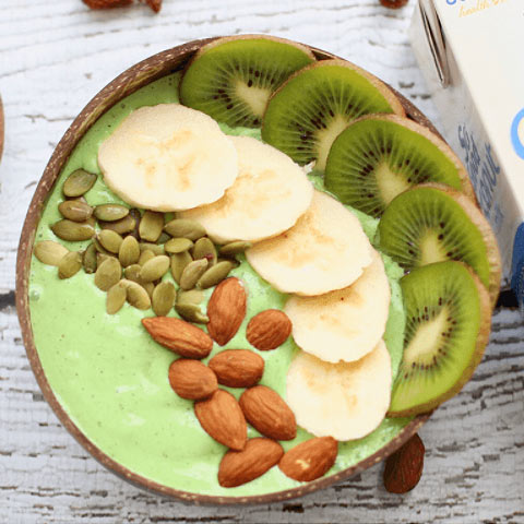 Green smoothie coconut bowl bowl