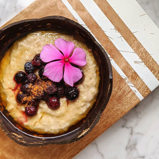 Wholemeal Oats in a Coconut Bowl