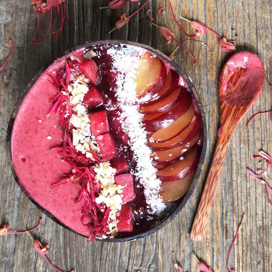 Plum Smoothie Coconut Bowl