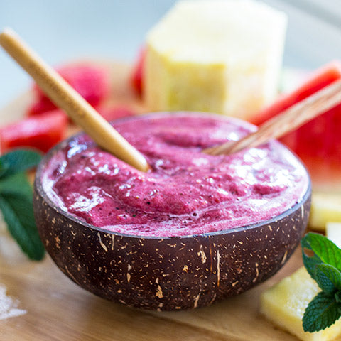 Watermelon & Pineapple Smoothie Coconut Bowl