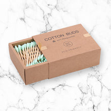 Load image into Gallery viewer, Green Bamboo Cotton Buds
