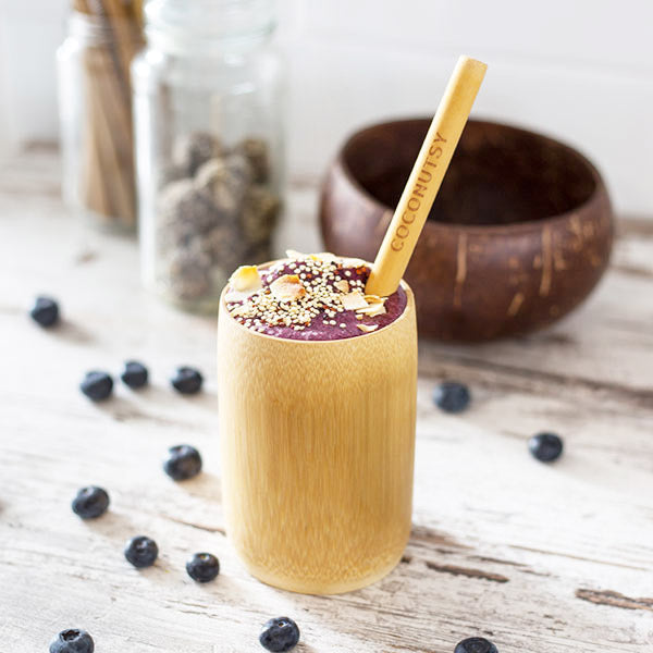 Bamboo cup smoothie