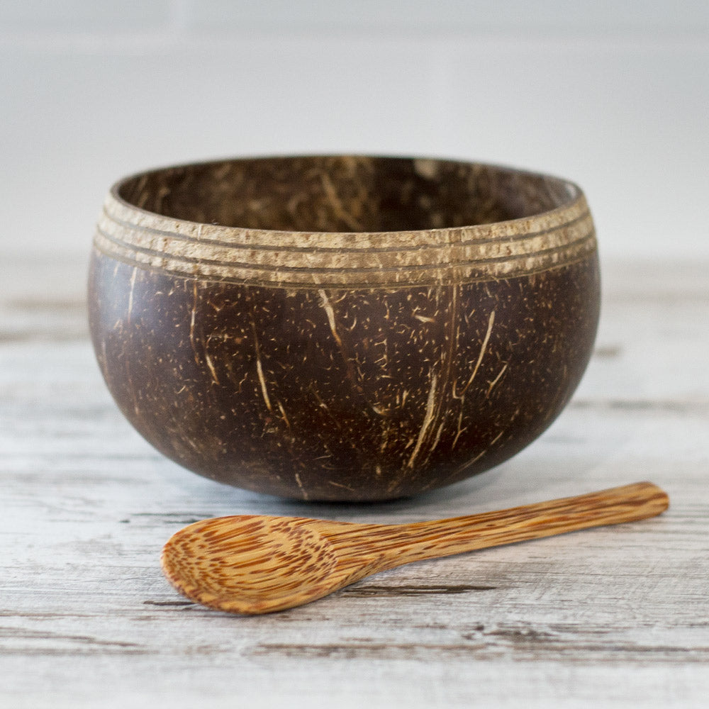 Boho Coconut Bowl with Spoon