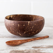 Load image into Gallery viewer, Coconut Bowl Set for One with Spoon
