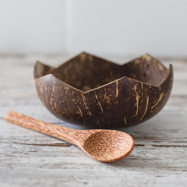Coconut Plate with Spoon