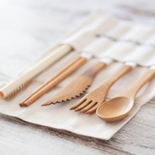 Load image into Gallery viewer, Shop Wholesale Bamboo Cutlery Sets
