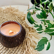 Load image into Gallery viewer, Coconut shell used to make a candle at home
