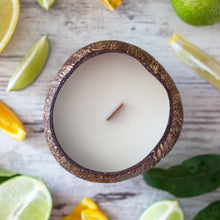 Load image into Gallery viewer, Creamy coconut and zesty citrus coconut candle
