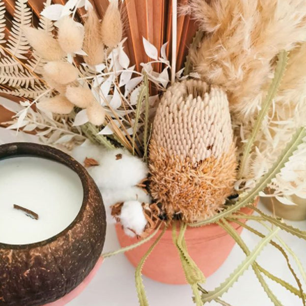 Make your own coconut candle