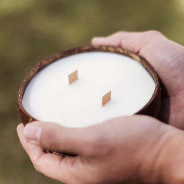 Make your own coconut candle