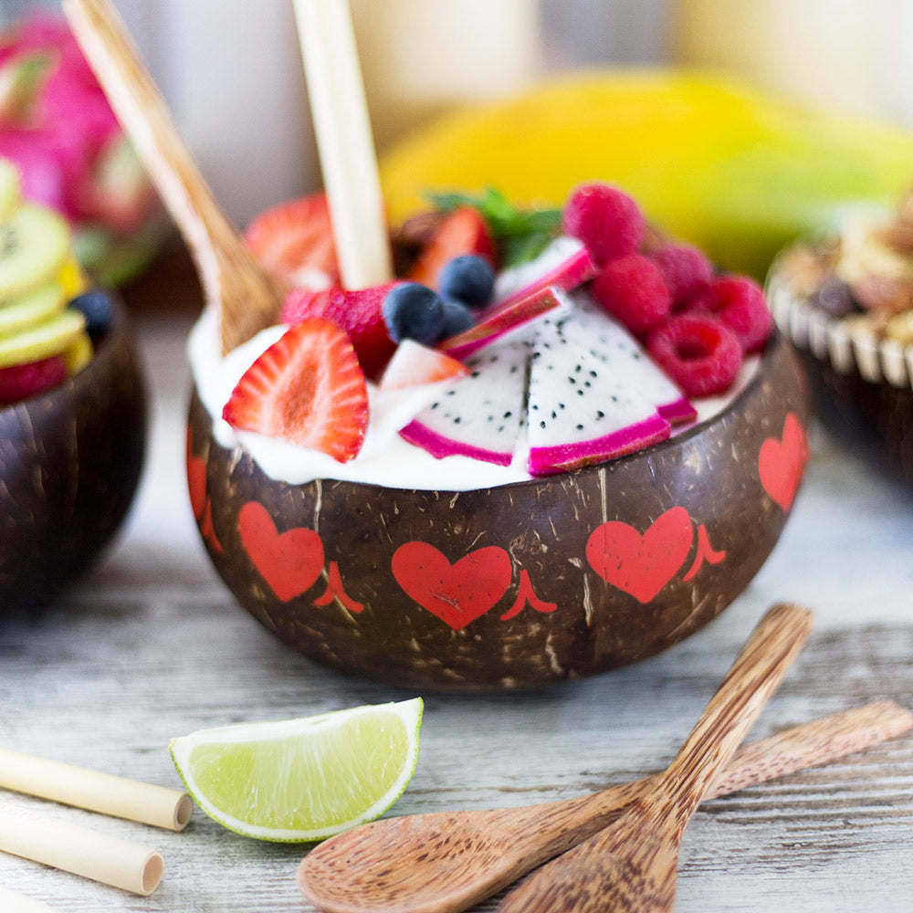 Valentines Day Coconut Bowls