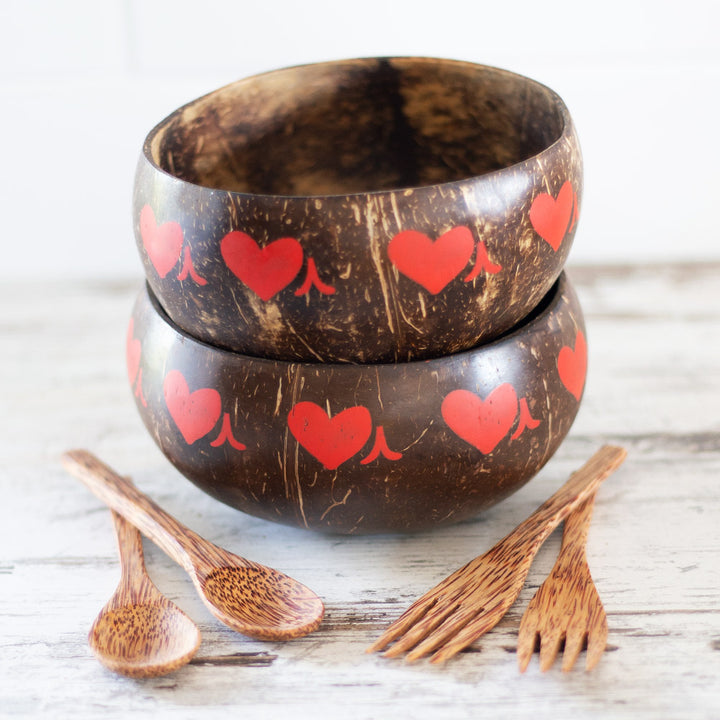 Hearts Coconut Bowl