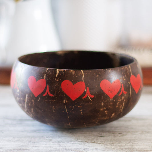 Hearts Coconut Bowl
