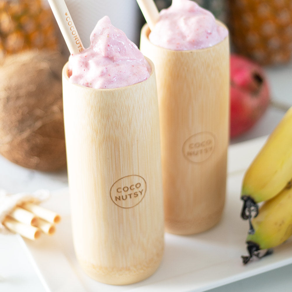 Bamboo Cups with Smoothie