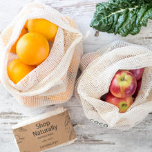 Load image into Gallery viewer, Do your shopping in our mesh produce bags
